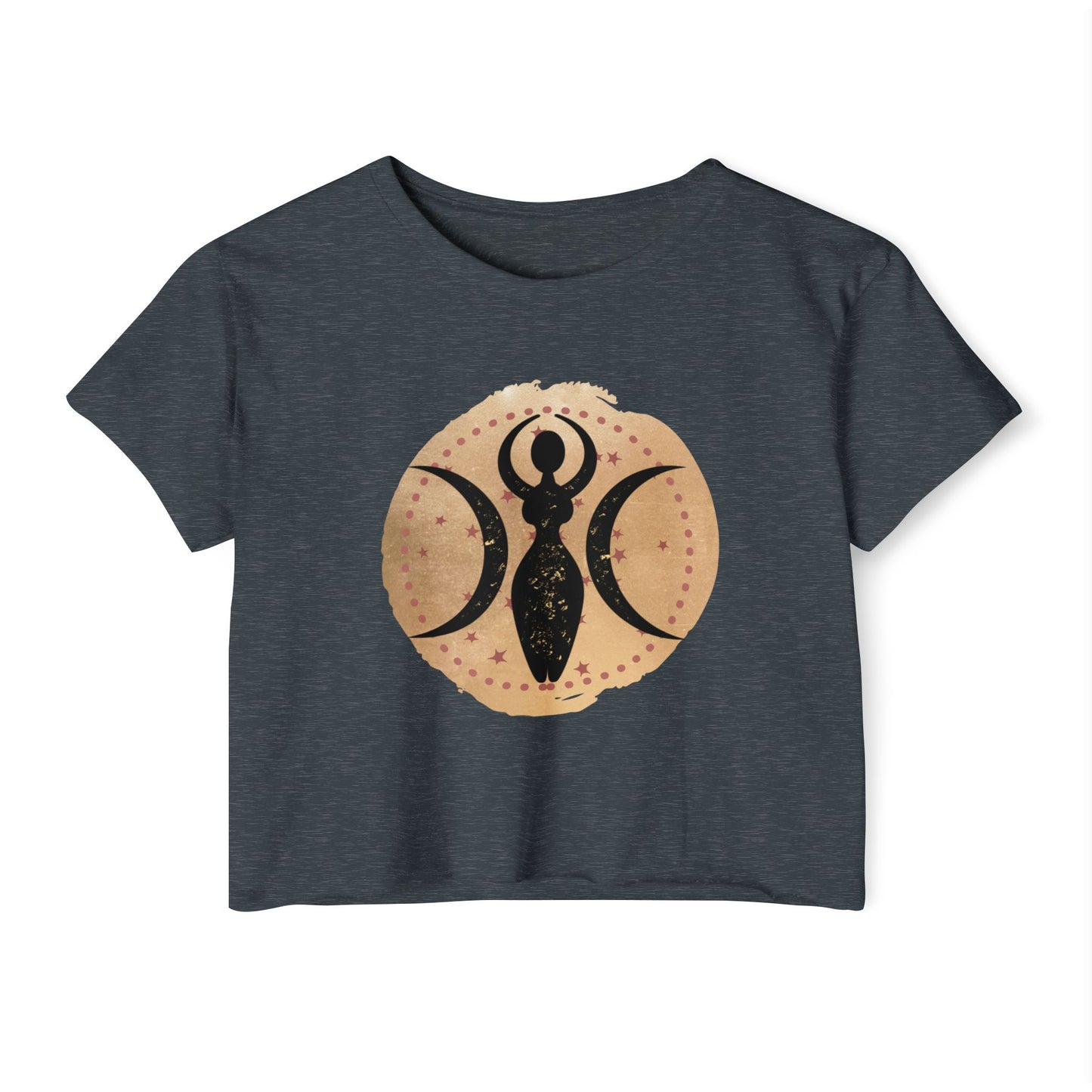 Triple Goddess Stars Wicca Crop Top - witchy - witchy crop top - Festival Crop Top - Pagan Crop Top - Witchy Crop Top