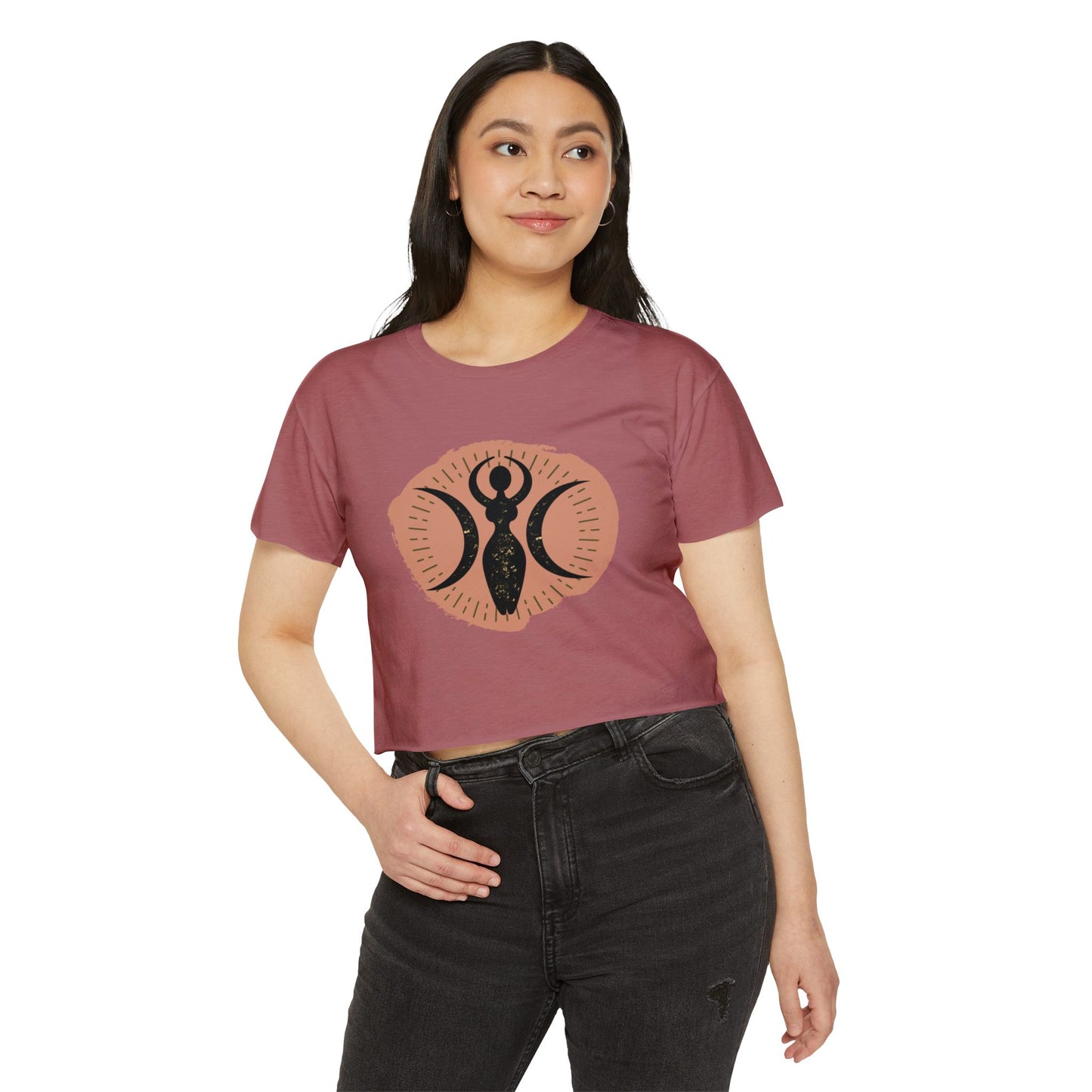 Triple Goddess Wicca Crop Top - witchy - witchy crop - Festival Crop Top - Pagan Crop Top - Witchy Crop Top