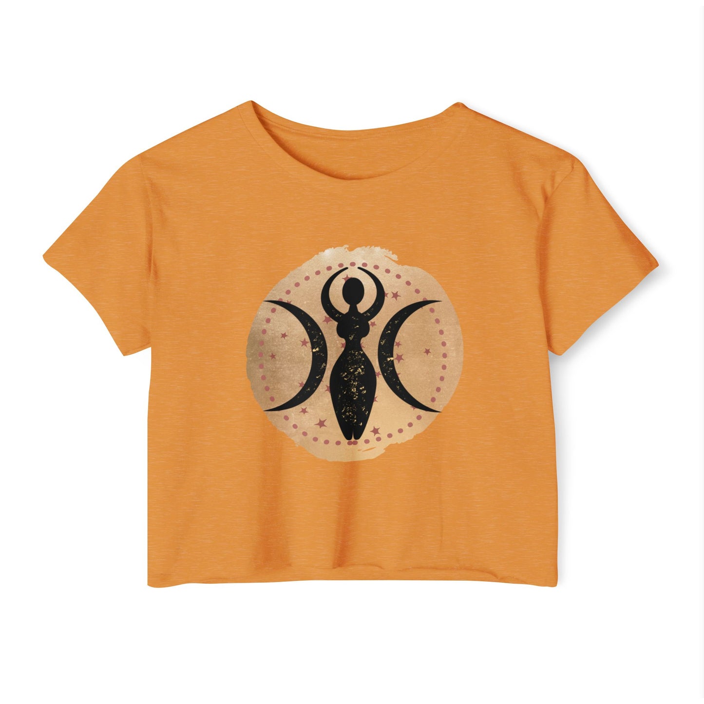 Triple Goddess Stars Wicca Crop Top - witchy - witchy crop top - Festival Crop Top - Pagan Crop Top - Witchy Crop Top