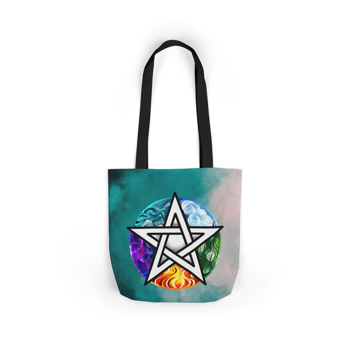 Elemental Pentagram Tote Bag - Witch Bag - Witchy Bag - Witchcraft - Wicca