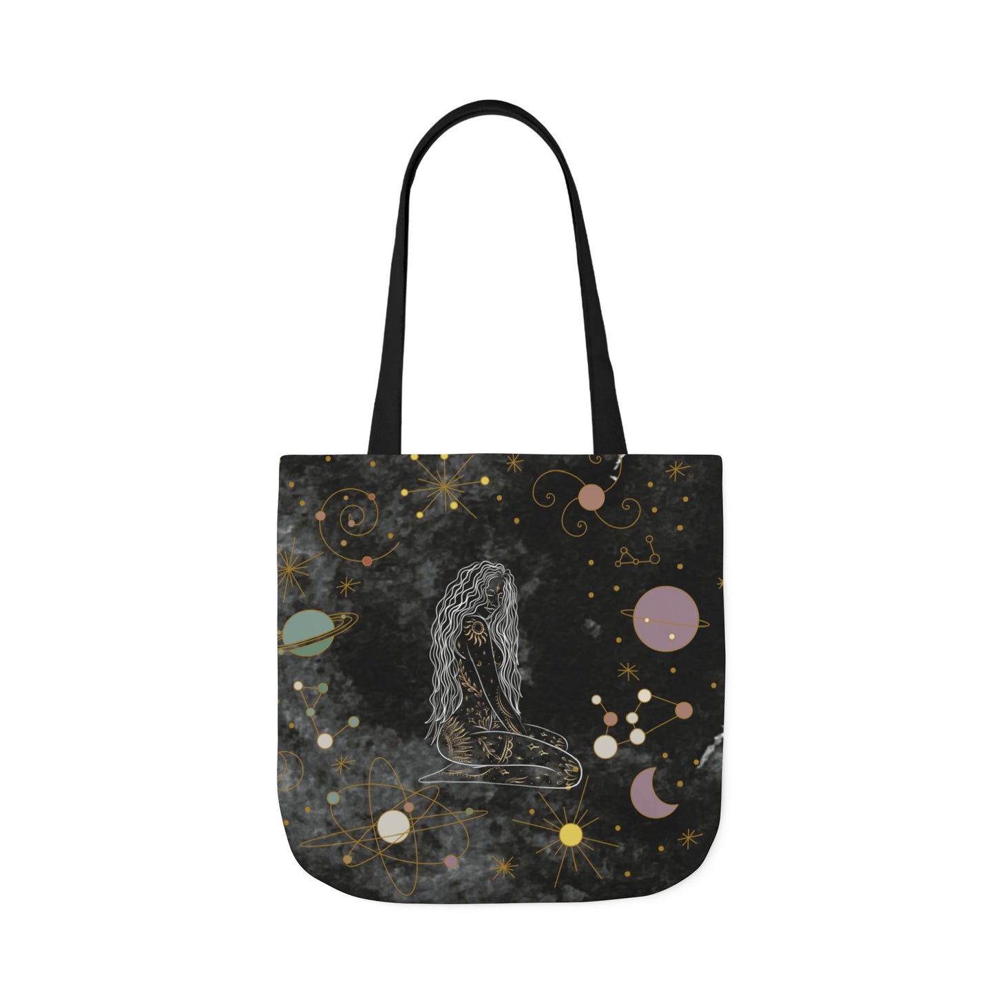 Mystical Witch Tote Bag - Witchy Stars