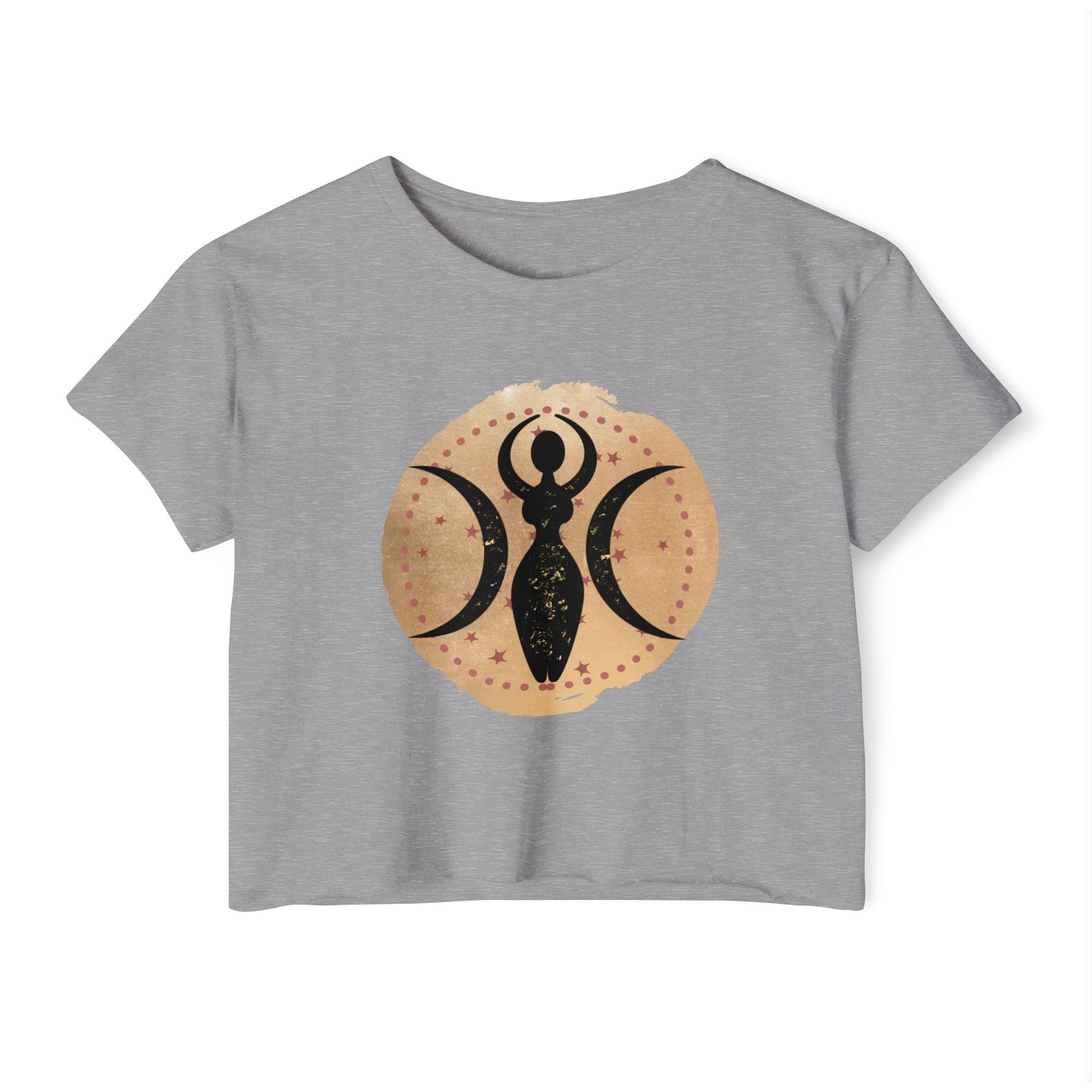 Triple Goddess Stars Wicca Crop Top - witchy - witchy crop top - Festival Crop Top - Pagan Crop Top - Witchy Crop Top