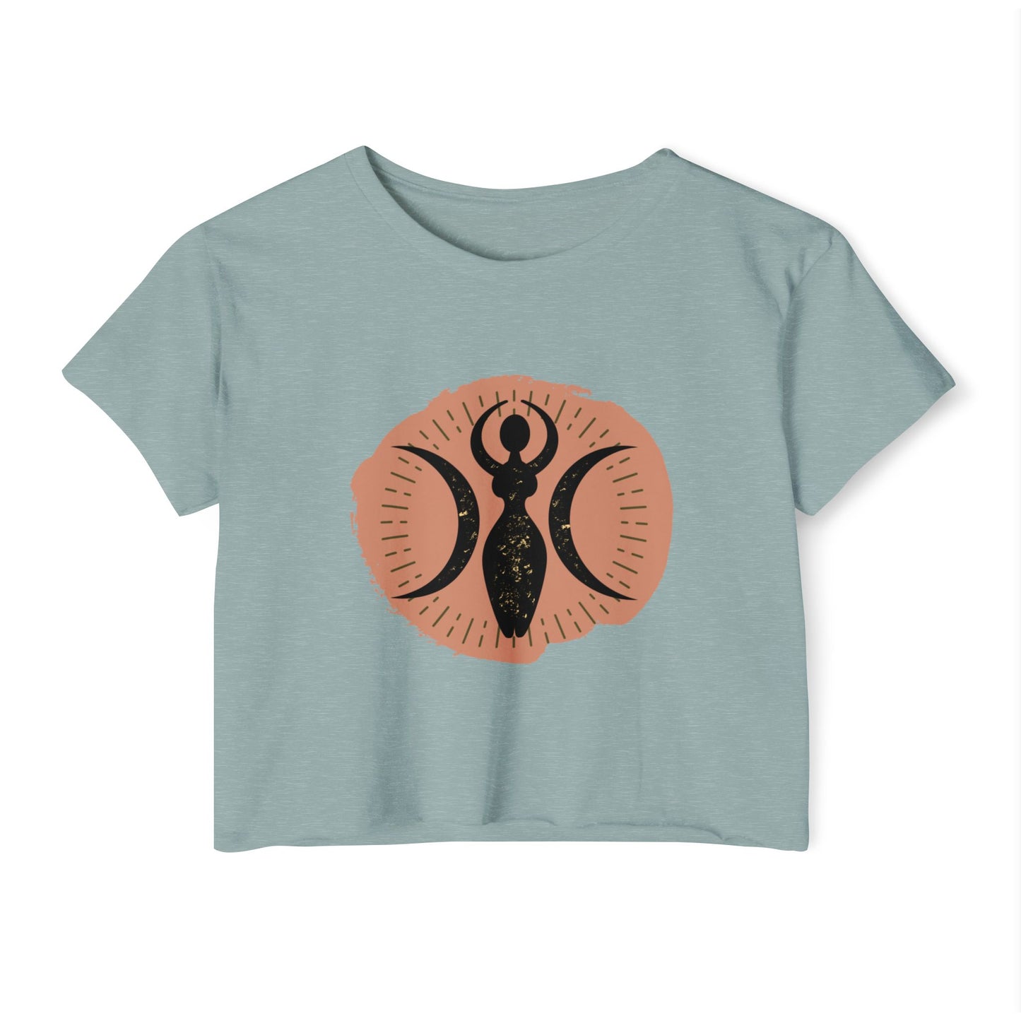 Triple Goddess Wicca Crop Top - witchy - witchy crop - Festival Crop Top - Pagan Crop Top - Witchy Crop Top