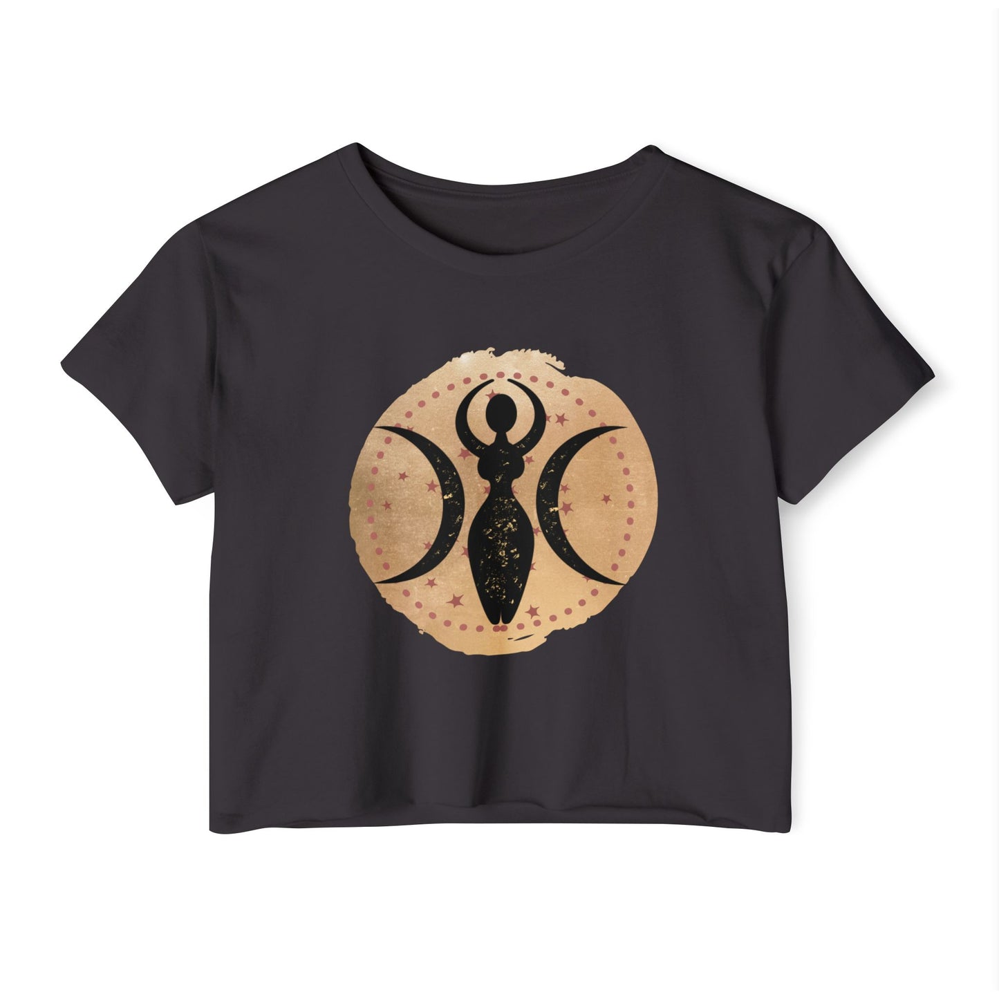 Triple Goddess Stars Wicca Crop Top - witchy - witchy crop top - Festival Crop Top - Pagan Crop Top - Witchy Crop Top