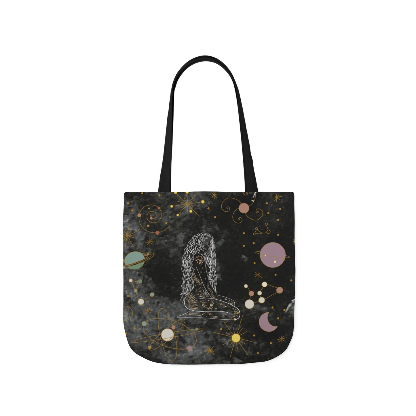 Mystical Witch Tote Bag - Witchy Stars