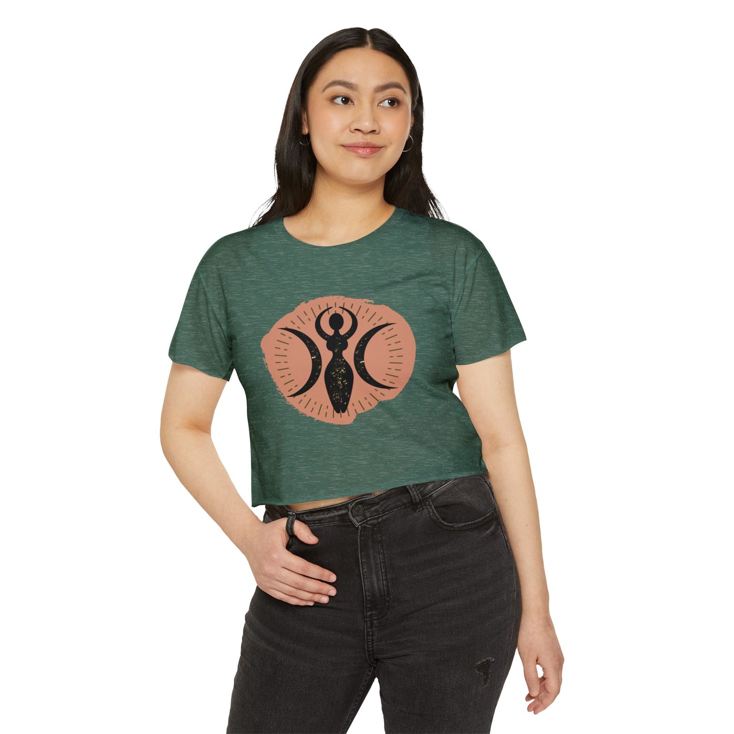 Triple Goddess Wicca Crop Top - witchy - witchy crop - Festival Crop Top - Pagan Crop Top - Witchy Crop Top