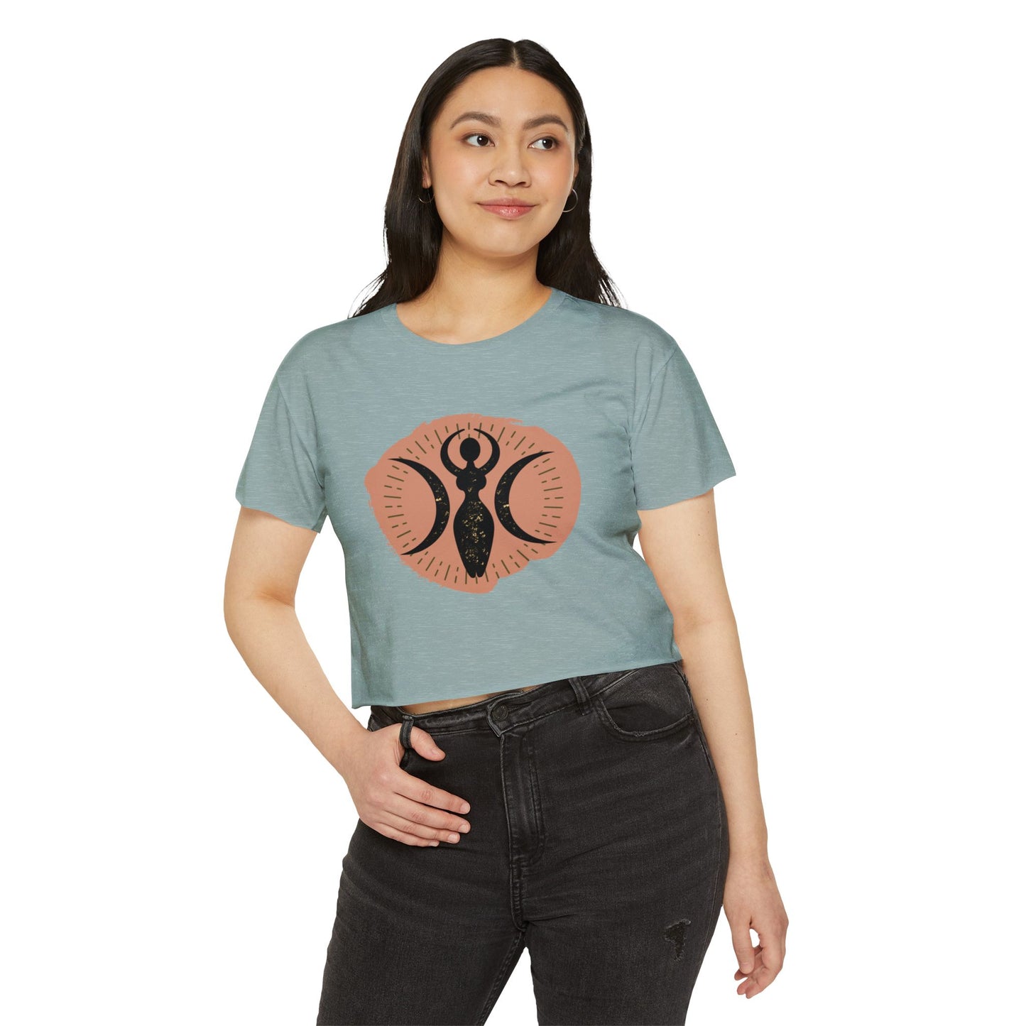 Triple Goddess Wicca Crop Top - witchy - witchy crop - Festival Crop Top - Pagan Crop Top - Witchy Crop Top