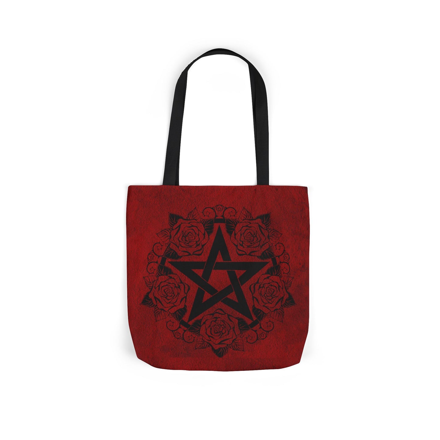 Red and Black Pentagram Tote Bag - Witch Bag - Witchy Bag - Witchcraft - Wicca
