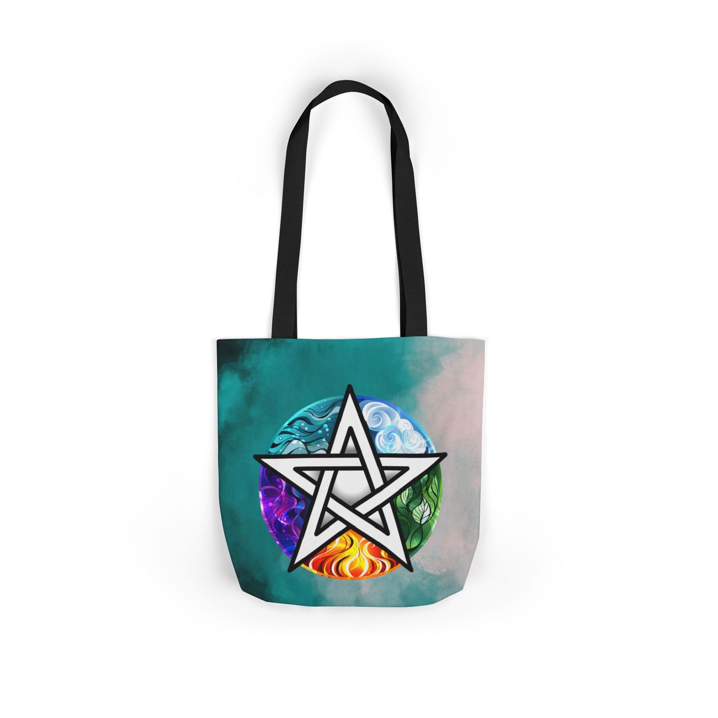 Elemental Pentagram Tote Bag - Witch Bag - Witchy Bag - Witchcraft - Wicca