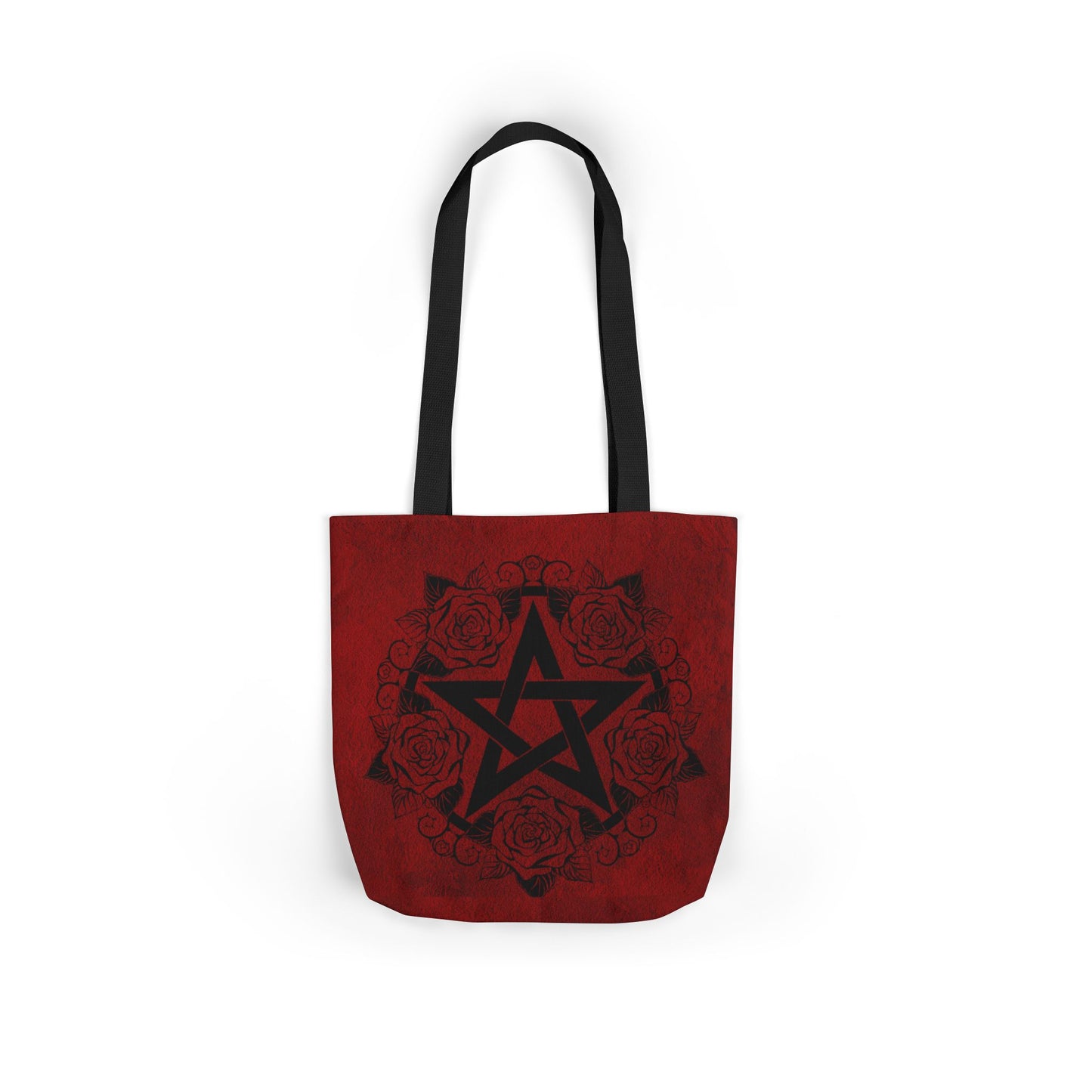 Red and Black Pentagram Tote Bag - Witch Bag - Witchy Bag - Witchcraft - Wicca