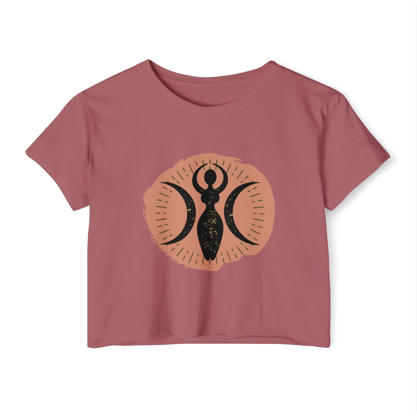 Triple Goddess Wicca Crop Top - witchy - witchy crop - Festival Crop Top - Pagan Crop Top - Witchy Crop Top