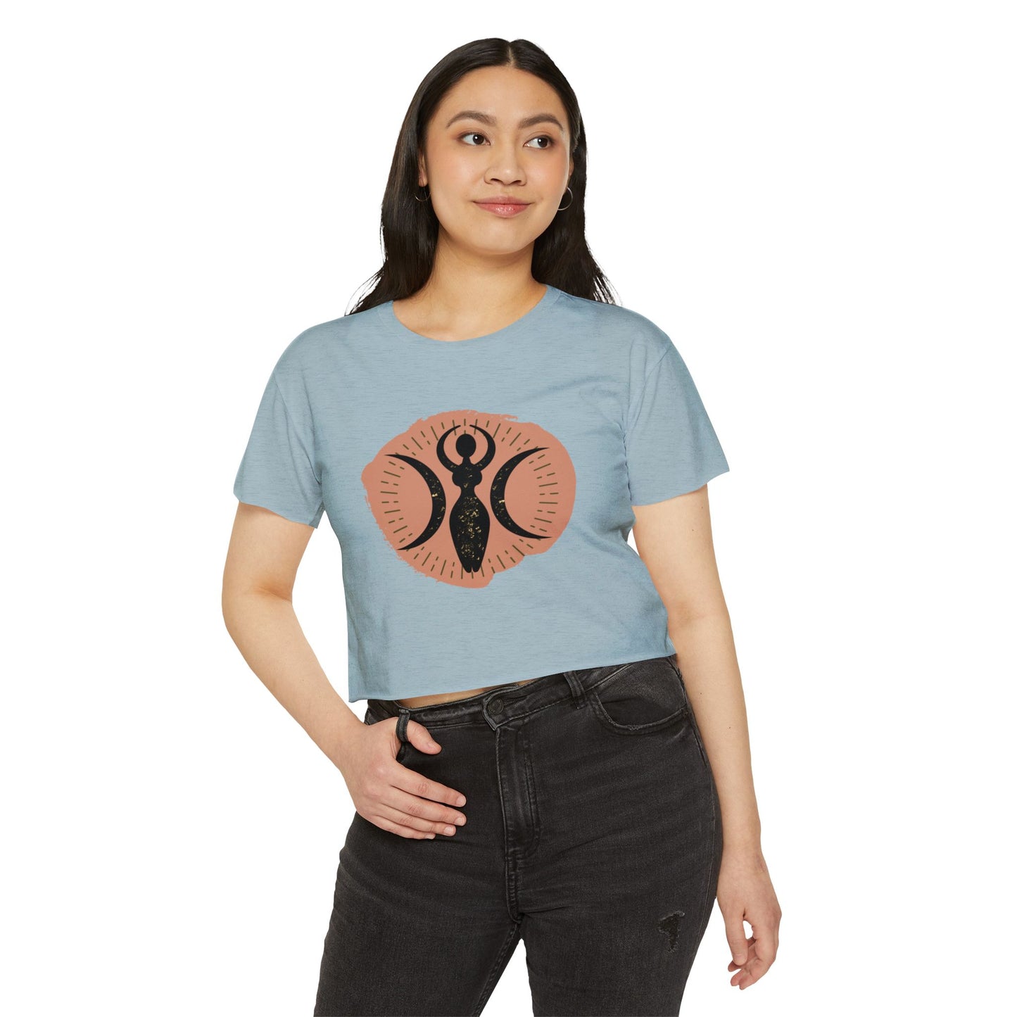Triple Goddess Wicca Crop Top - witchy - witchy crop - Festival Crop Top - Pagan Crop Top - Witchy Crop Top