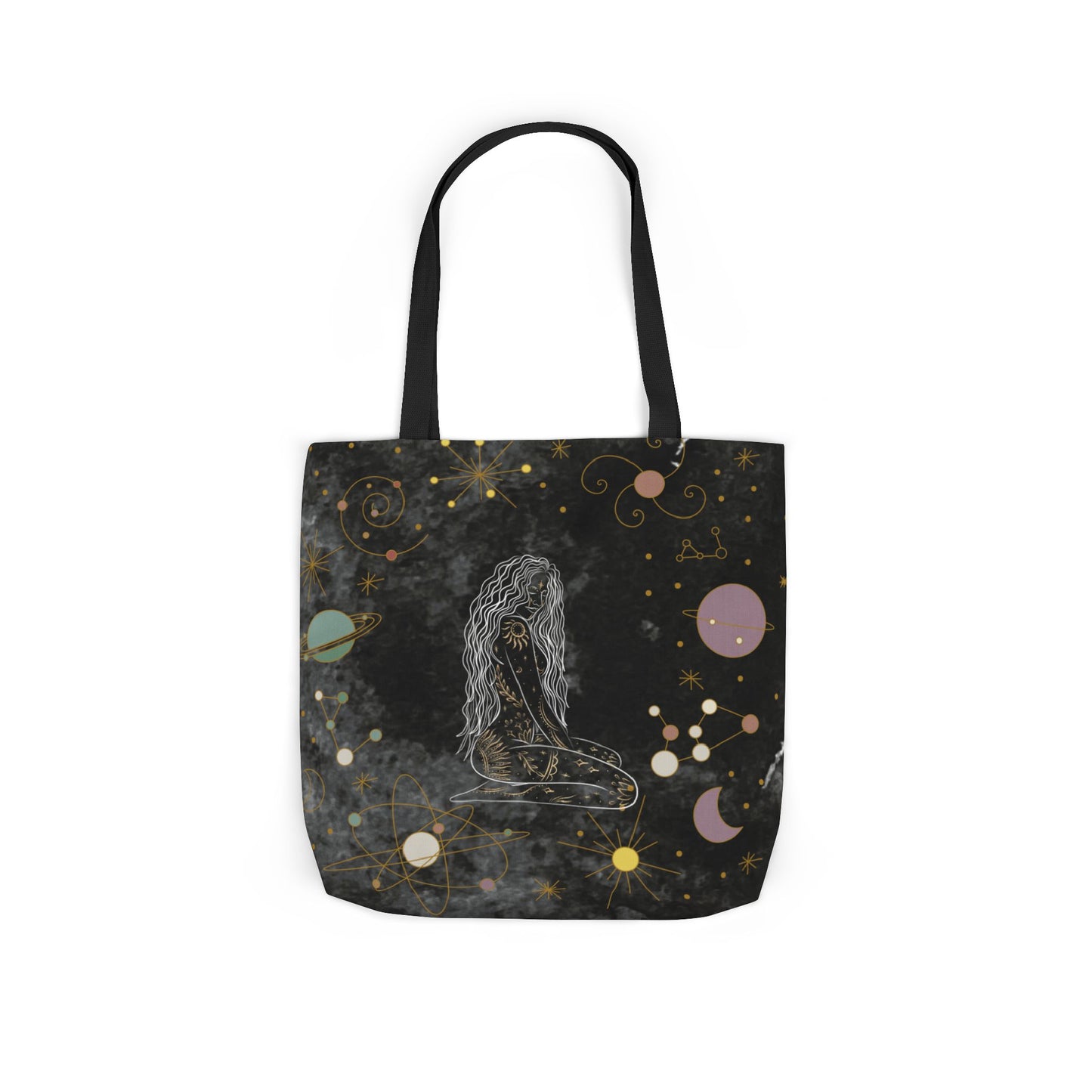 Mystical Witch Tote Bag - Witchy Stars