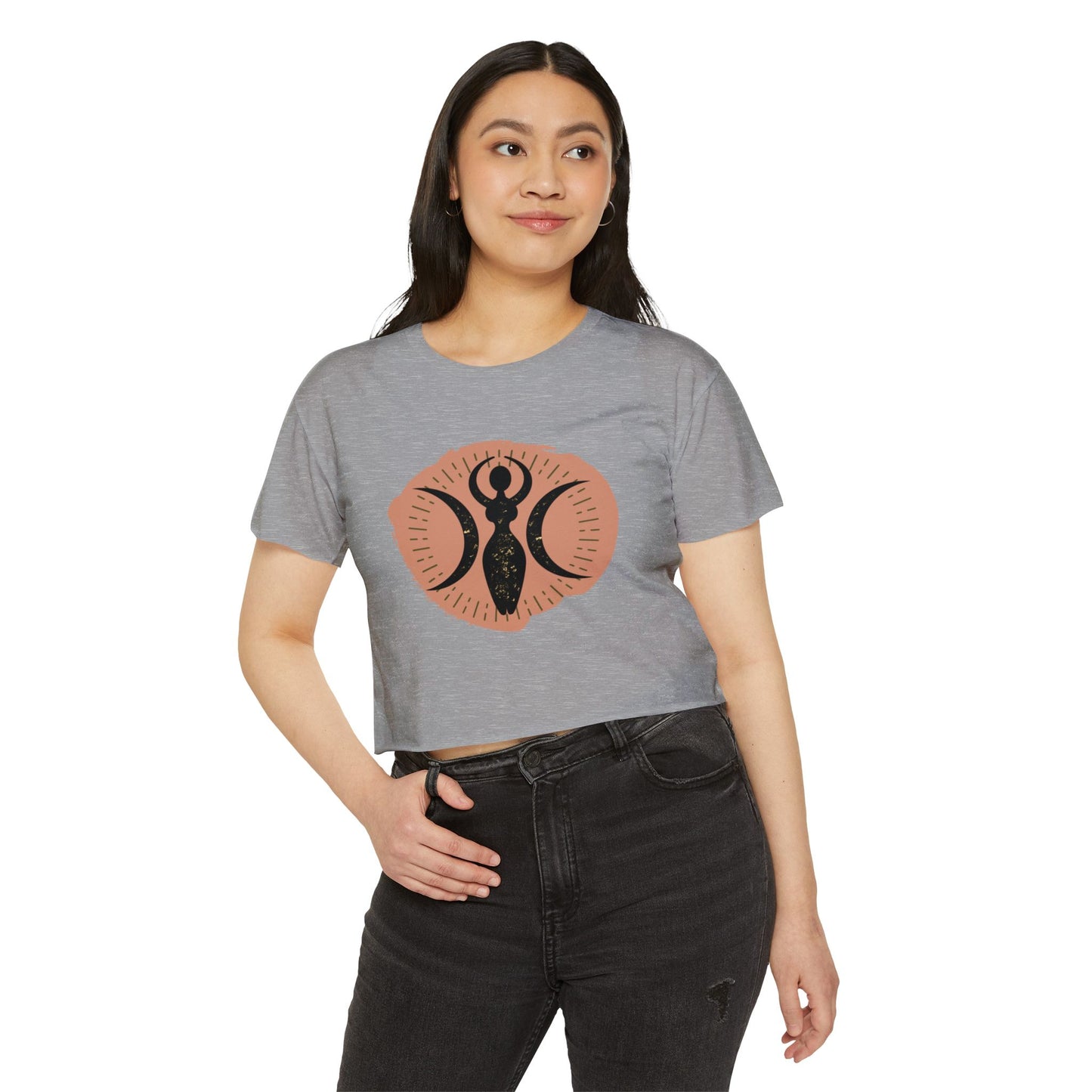Triple Goddess Wicca Crop Top - witchy - witchy crop - Festival Crop Top - Pagan Crop Top - Witchy Crop Top