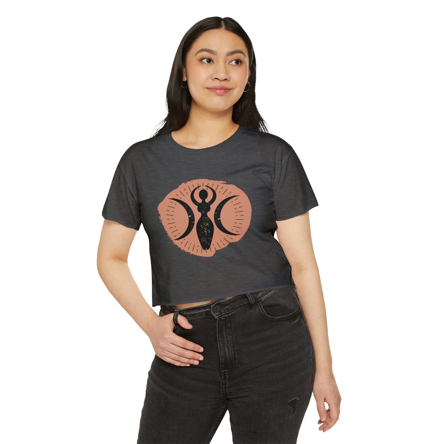Triple Goddess Wicca Crop Top - witchy - witchy crop - Festival Crop Top - Pagan Crop Top - Witchy Crop Top