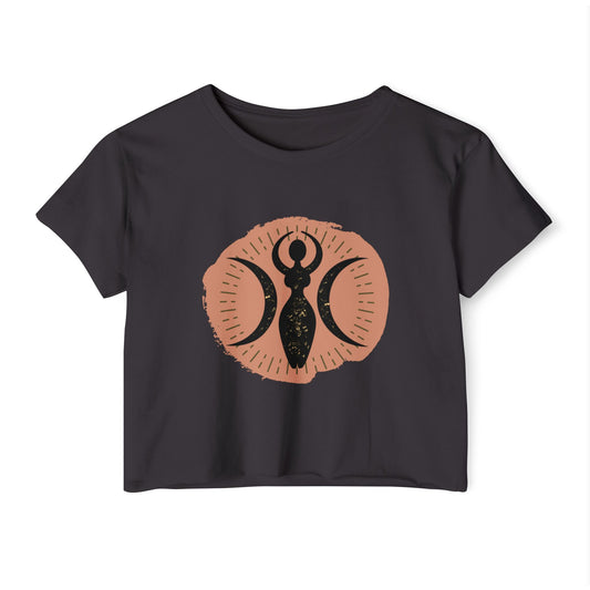 Triple Goddess Wicca Crop Top - witchy - witchy crop - Festival Crop Top - Pagan Crop Top - Witchy Crop Top