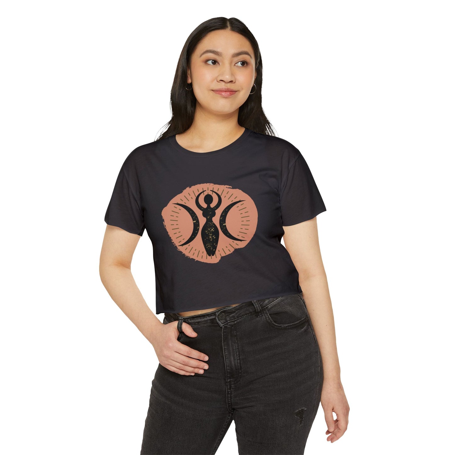 Triple Goddess Wicca Crop Top - witchy - witchy crop - Festival Crop Top - Pagan Crop Top - Witchy Crop Top