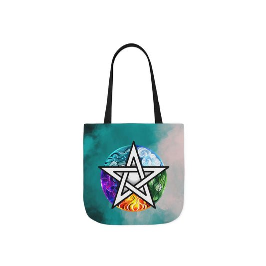 Elemental Pentagram Tote Bag - Witch Bag - Witchy Bag - Witchcraft - Wicca